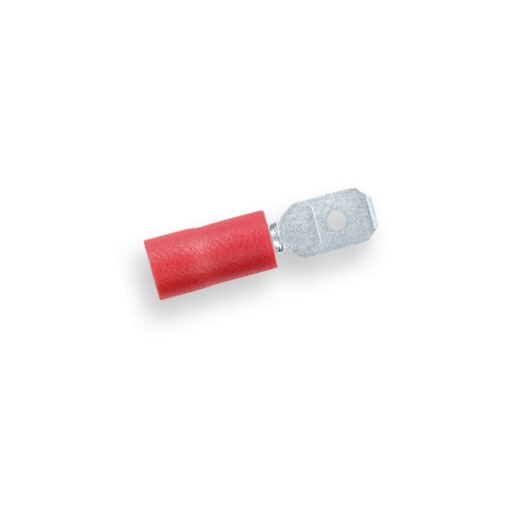 cosses mâles plates pré-isolées 3137 rouge, 4,8 x 0,5mm, 0,5-1 mm²